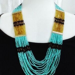 New Seed Bead Necklace Earring Set